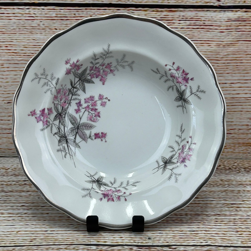 Favolina‎ Karolina Jarolina Poland 3879 Soup Bowl Silver Scalloped Floral 7